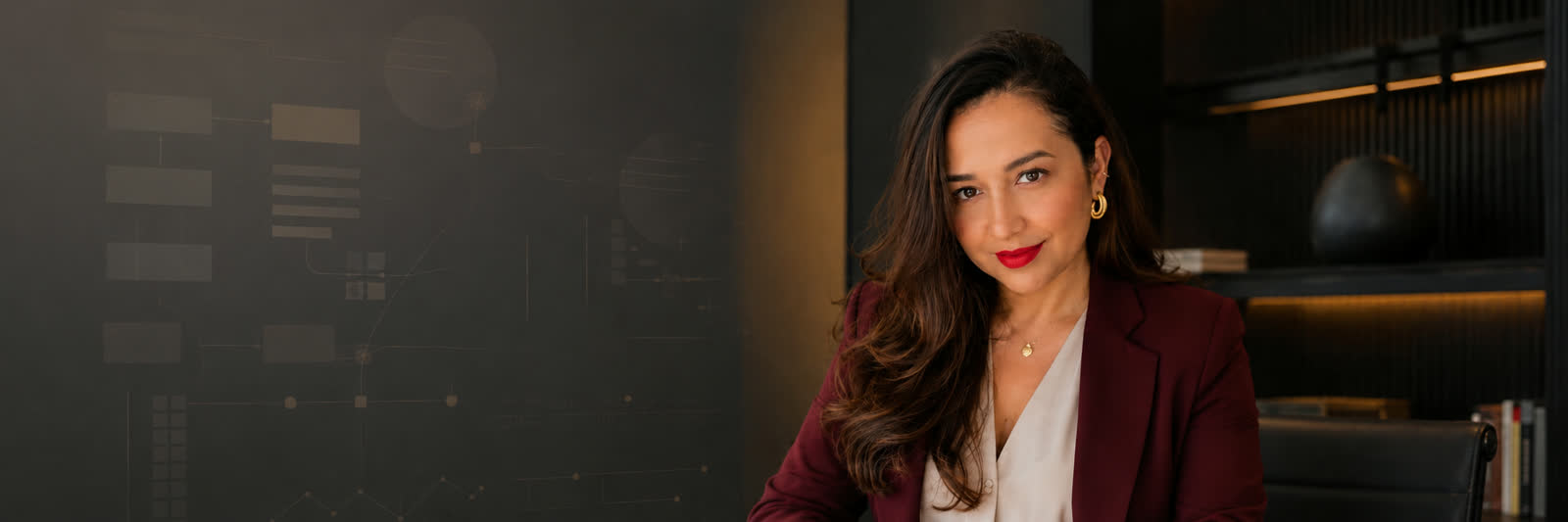 Naitê Porcaro, fundadora da Enne Consultoria, em seu escritório